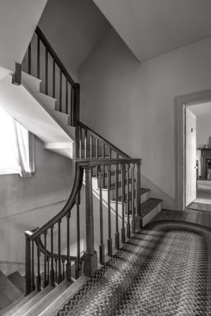 Stairs at 2nd floor landing and run to attic; 1792